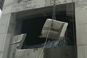 邢台烟囱开孔现场